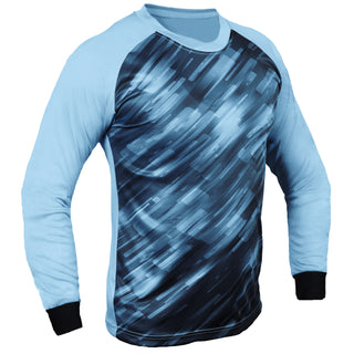 Blue soccer goalkeeper jersey with padded elbows – Spectra goalie shirt
