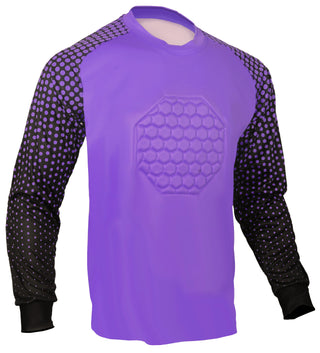 Purple classic goalkeeper shirt with chest and elbow padding – affordable youth & adult soccer jersey
