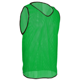 Green mesh soccer pinnie – lightweight and breathable polyester scrimmage vest for teams