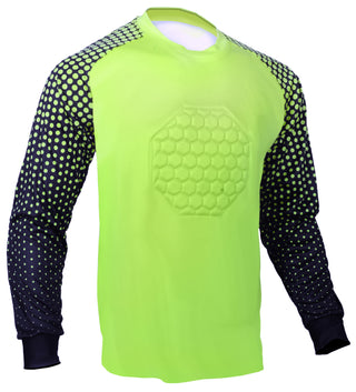 Lime green soccer goalie shirt – padded goalkeeper jersey classic edition for kids and adults