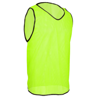 Lime green high-visibility soccer pinnie – 100% polyester mesh for practices, drills, and games