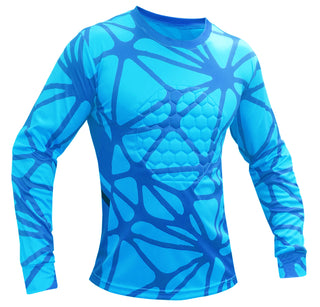 Quantum padded goalkeeper jersey blue – youth & adult soccer goalie shirt