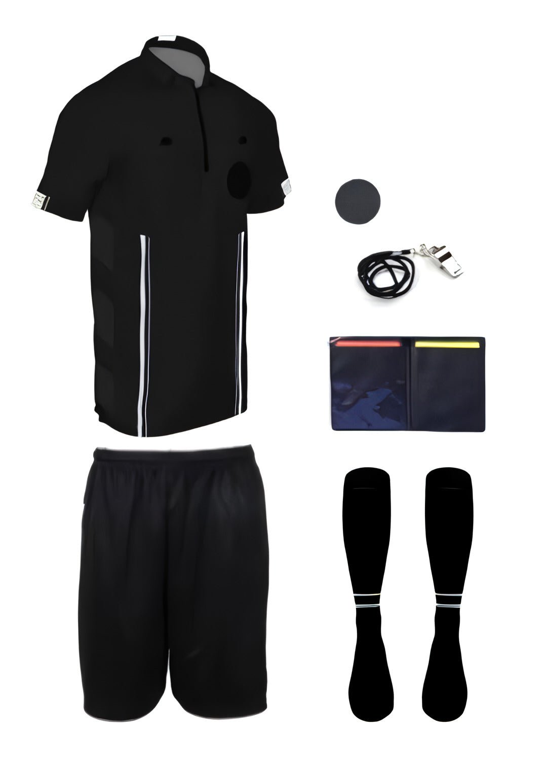 7 Pc. Soccer Referee Uniform | Starter Soccer Referee Kit | Ref Attire ...