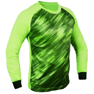 Lime green soccer goalkeeper jersey with padded elbows – Spectra goalie shirt