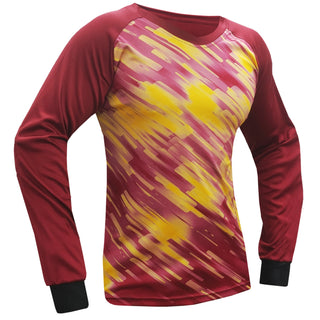 Maroon soccer goalkeeper shirt with elbow padding – Spectra goalie jersey