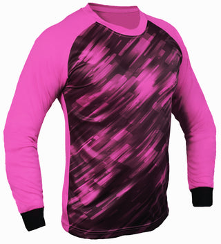 Spectra Pink Soccer goalie shirt or goalkeeper jersey with padded elbows, 100% polyester material, available in youth and adult size
